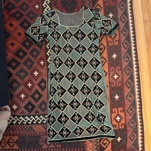 Vintage Sheer Green Saree Sari top